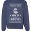 Theres Some Hos in The House Santa Merry Ugly Christmas Sweater Unisex Crewneck Graphic Sweatshirt