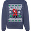 Dabbing Through The Snow Merry Ugly Christmas Sweater Unisex Crewneck Graphic Sweatshirt