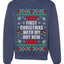 First Christmas With My Hot New Wife Individual Couples  Ugly Christmas Sweater Unisex Crewneck Graphic Sweatshirt