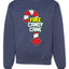 Free Candy Cane  Christmas Unisex Crewneck Graphic Sweatshirt