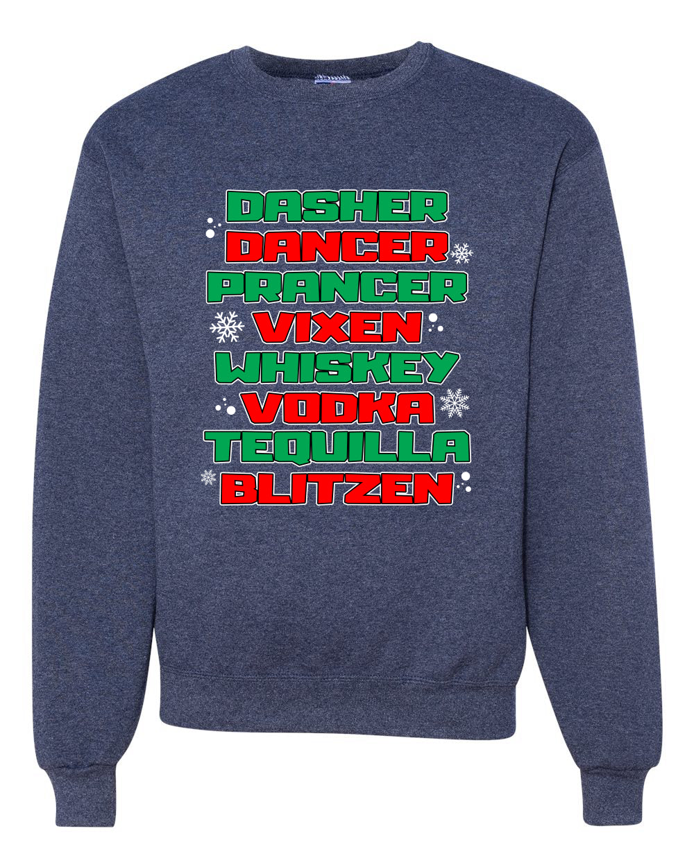 Drunken Reindeer Christmas Unisex Crewneck Graphic Sweatshirt