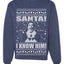 Buddy The Elf Santa! I Know Him Ugly Christmas Sweater Unisex Crewneck Graphic Sweatshirt