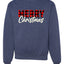 Merry Christmas Buffalo Plaid Christmas Unisex Crewneck Graphic Sweatshirt