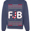 FJB Let's Go Brandon Chant Candy Cane Ugly Christmas Sweater Unisex Crewneck Graphic Sweatshirt