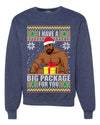 I Have A Big Package Meme Barry Wood Ugly Christmas Sweater Unisex Crewneck Graphic Sweatshirt