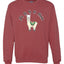 Fa la la la llama Xmas Ilama Merry Christmas Unisex Crewneck Graphic Sweatshirt