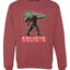 Believe Sanata Sasquatch Bigfoot Merry Christmas Merry Christmas Unisex Crewneck Graphic Sweatshirt