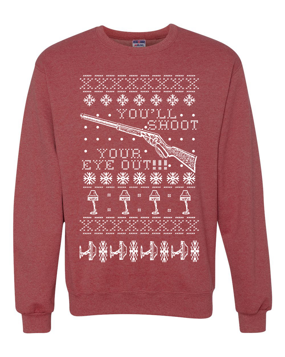 You'll Shoot Your Eye Out Merry Ugly Christmas Sweater Unisex Crewneck Graphic Sweatshirt