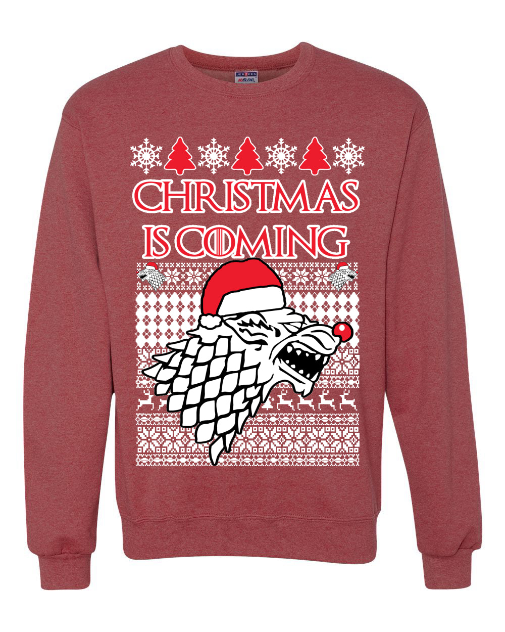 Christmas is Coming GoT Stark Merry Ugly Christmas Sweater Unisex Crewneck Graphic Sweatshirt