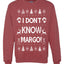 I Don't Know Margo Merry Ugly Christmas Sweater Unisex Crewneck Graphic Sweatshirt