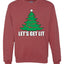 Lets Get Lit Xmas Tree Merry Christmas Unisex Crewneck Graphic Sweatshirt