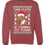 Sani Cloth is Coming to Town Merry Ugly Christmas Sweater Unisex Crewneck Graphic Sweatshirt