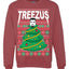 Treezus Ye Funny Xmas Ugly Christmas Sweater Unisex Crewneck Graphic Sweatshirt