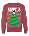 Treezus Ye Funny Xmas Ugly Christmas Sweater Unisex Crewneck Graphic Sweatshirt