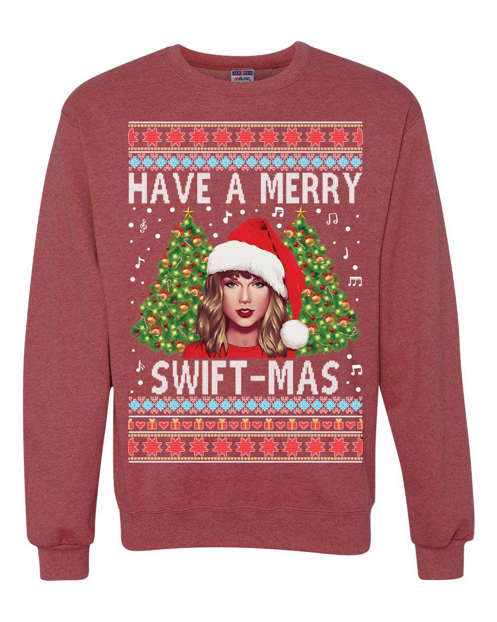 Merry Swiftmas Ugly Christmas Sweater Unisex Crewneck Sweatshirt