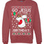 Go Jesus It's Your Birthday Ugly Christmas Sweater Unisex Crewneck Sweatshirt