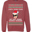 Santa Works Hard But Kris Jenner Works Harder  Ugly Christmas Sweater Unisex Crewneck Sweatshirt