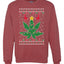 Funny 4/20 Weed Merry Ugly Christmas Sweater Unisex Crewneck Graphic Sweatshirt