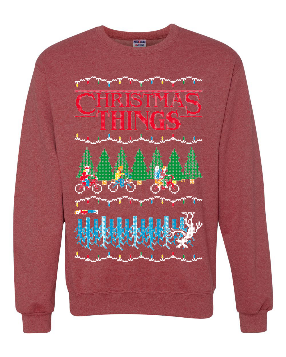 Christmas Things Stranger Fan Ugly Christmas Sweater Unisex Crewneck Sweatshirt