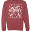 Christmas Hubby Love Merry Ugly Christmas Sweater Unisex Crewneck Graphic Sweatshirt