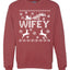 Christmas Wifey Love Merry Ugly Christmas Sweater Unisex Crewneck Graphic Sweatshirt