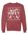 Christmas Wifey Love Merry Ugly Christmas Sweater Unisex Crewneck Graphic Sweatshirt