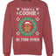 Theres a Cookie in This Oven Pregnancy Announcement Merry Ugly Christmas Sweater Unisex Crewneck Graphic Sweatshirt