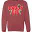 Daddy Elf Red Candy Cane Logo Merry Christmas Unisex Crewneck Graphic Sweatshirt