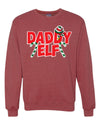 Daddy Elf Red Candy Cane Logo Merry Christmas Unisex Crewneck Graphic Sweatshirt