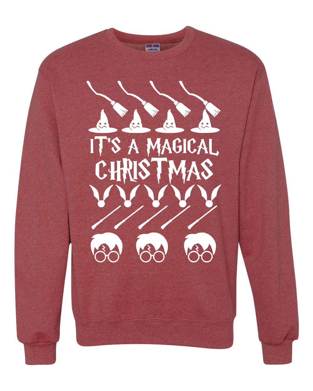 It's A Magical Christmas Wizard Merry Ugly Christmas Sweater Unisex Crewneck Graphic Sweatshirt