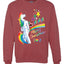 Unicorn Pissing Rainbow Merry Ugly Christmas Sweater Unisex Crewneck Graphic Sweatshirt
