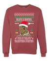 Tyson lisp Believe in Thomthin Thacrifithing Everythin Merry Ugly Christmas Sweater Unisex Crewneck Graphic Sweatshirt