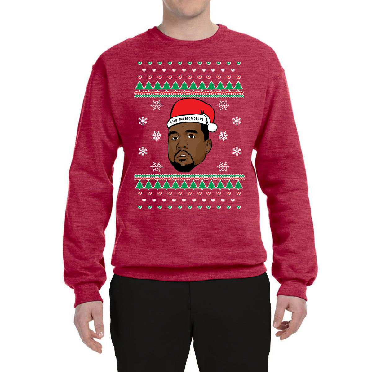 Make America Great  Ugly Christmas Sweater Unisex Crewneck Graphic Sweatshirt