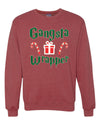 Gangsta Wrapper Merry Christmas Unisex Crewneck Graphic Sweatshirt