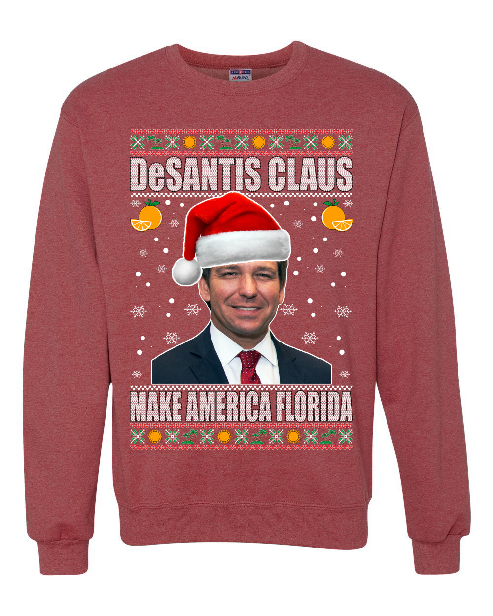 DeSantis Claus Merry Ugly Christmas Sweater Unisex Crewneck Graphic Sweatshirt