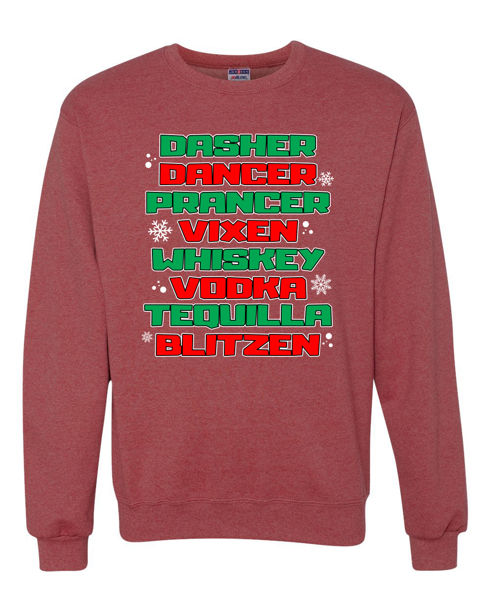 Drunken Reindeer Christmas Unisex Crewneck Graphic Sweatshirt