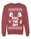 Feel The Joy Individual Couples Ugly Christmas Sweater Unisex Crewneck Graphic Sweatshirt