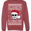 Johnny D All I Want For Christmas is a Mega Ugly Christmas Sweater Unisex Crewneck Sweatshirt