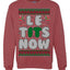 Let It Snow Le Tits Now Humor Joke Ugly Christmas Sweater Unisex Crewneck Graphic Sweatshirt