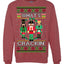 What's Crackin' Funny Nutcracker Meme Ugly Christmas Sweater Unisex Crewneck Graphic Sweatshirt