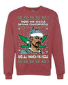 Snoop 'Twas The Nizzle Pot Leaf Weed Funny Ugly Christmas Sweater Unisex Crewneck Graphic Sweatshirt