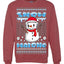 Snow Malone Snowman Face Tatoo Parody Ugly Christmas Sweater Unisex Crewneck Graphic Sweatshirt