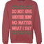 Do Not Give Me Another Bump Ugly Christmas Sweater Unisex Crewneck Graphic Sweatshirt