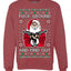 F Around And Find Out Santa Ugly Christmas Sweater Unisex Crewneck Sweatshirt