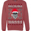 Valhalla Deck The Halls With Skulls & Bodies Ugly Christmas Sweater Unisex Crewneck Sweatshirt