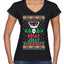 Have A Holly Jolly Christmas Ugly Christmas Sweater Women’s Standard V-Neck Tee