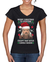 Merry Christmas to Everyone Except Carole Baskin Ugly Christmas Sweater Women’s Standard V-Neck Tee