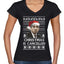 Christmas Is Cancelled Michael Scott Office Ugly Christmas Sweater Women’s Standard V-Neck Tee