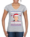 Biden Is Coming To Town Ugly Christmas Sweater Women’s Standard V-Neck Tee