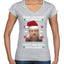 Merry Christmas to Everyone Except Carole Baskin Ugly Christmas Sweater Women’s Standard V-Neck Tee